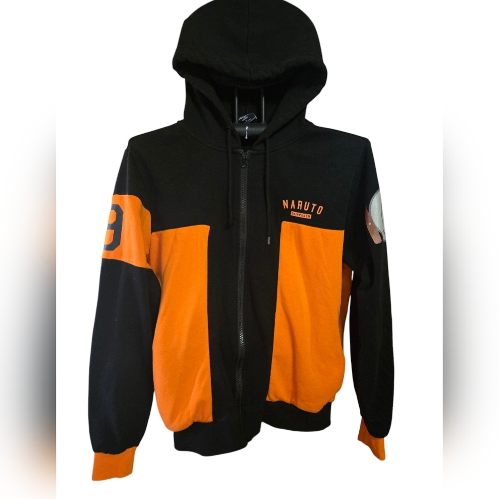 Naruto Shippuden Full Zip Hoodie/ Costume Men's Size Small Hoodie Has Drawstring